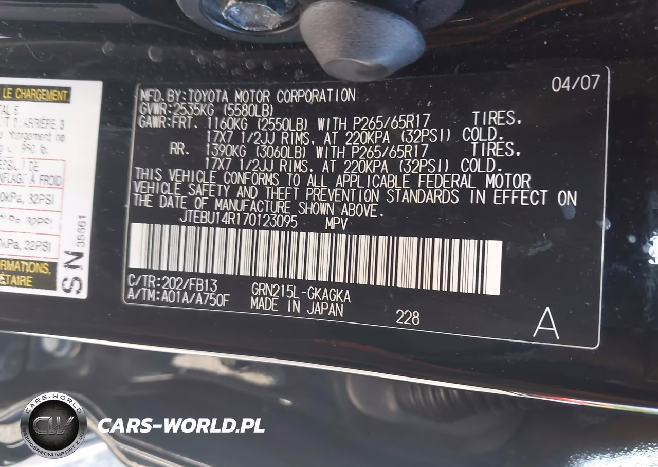 2007 Toyota 4Runner Sr5 Sport VIN:JTEBU14R170123095 - 9