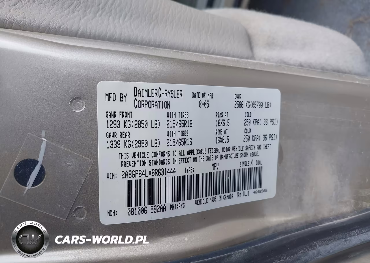 2006 Chrysler Town & Country Limited VIN:2A8GP64LX6R631444 - 9
