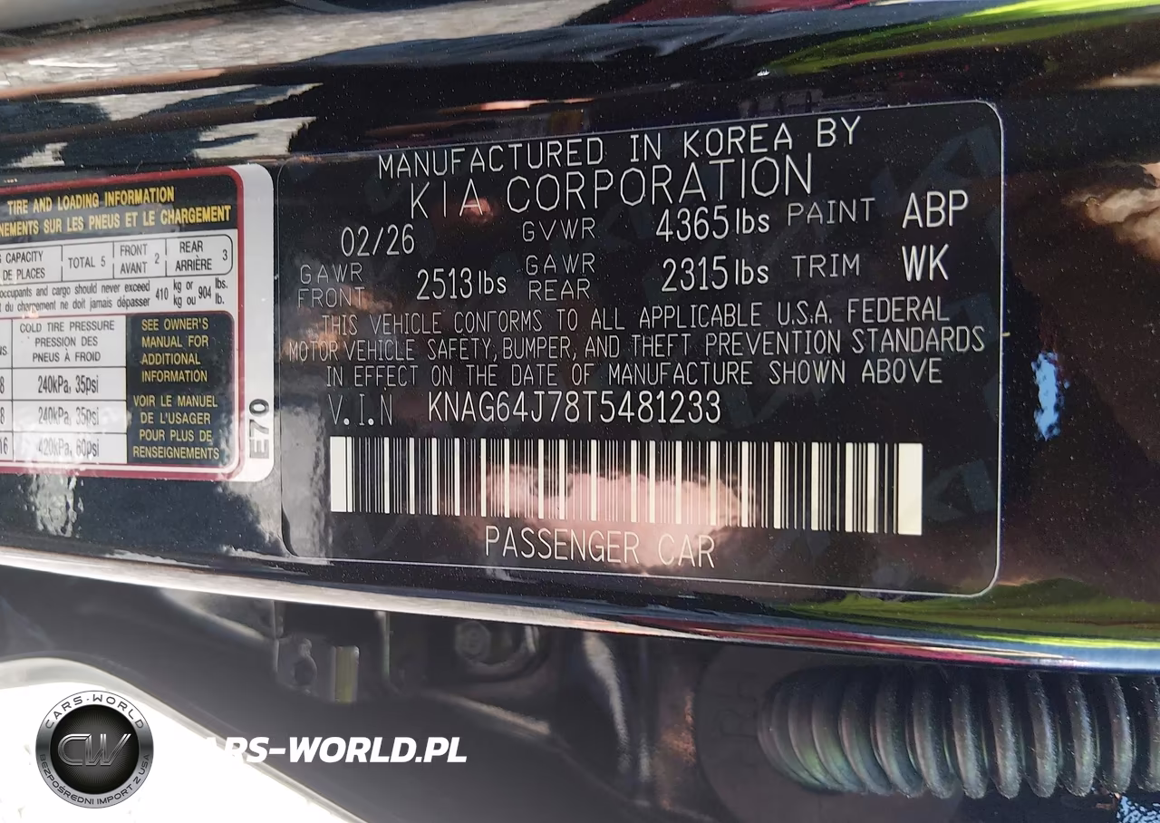 2026 Kia K5 Gt-Line Fwd VIN:KNAG64J78T5481233 - 9