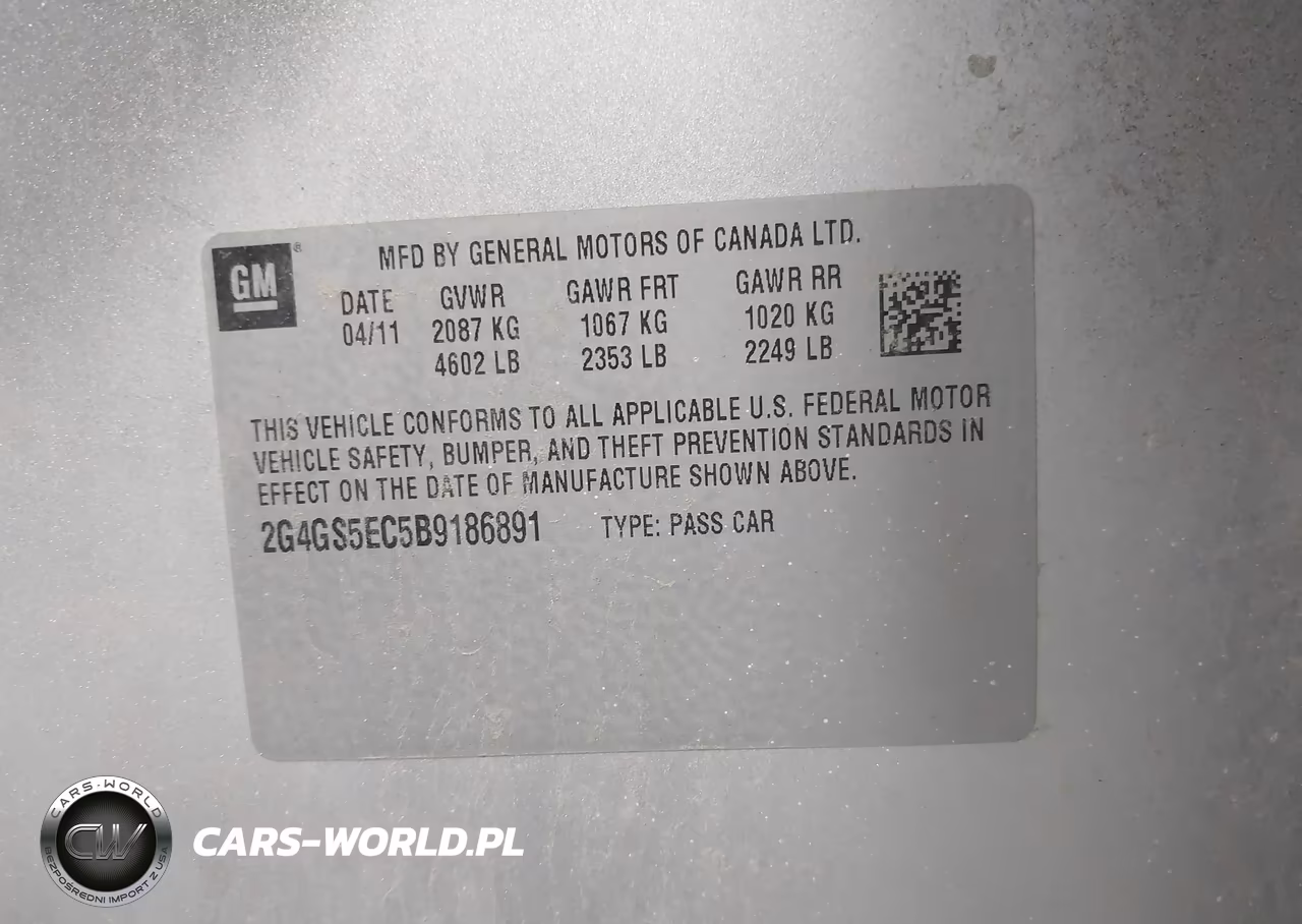 2011 Buick Regal Cxl Oshawa VIN:2G4GS5EC5B9186891 - 9