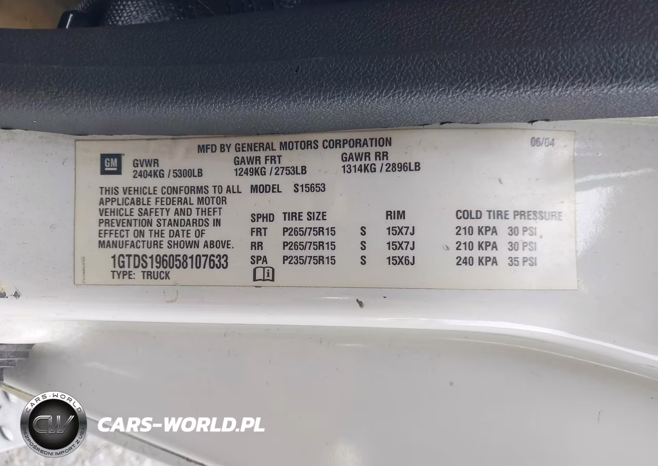 2005 GMC Canyon Sle VIN:1GTDS196058107633 - 9