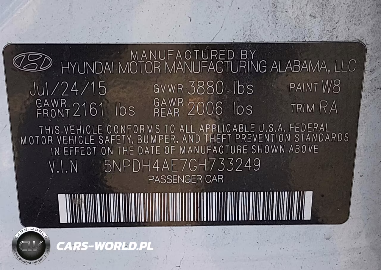 2016 Hyundai Elantra Se VIN:5NPDH4AE7GH733249 - 9