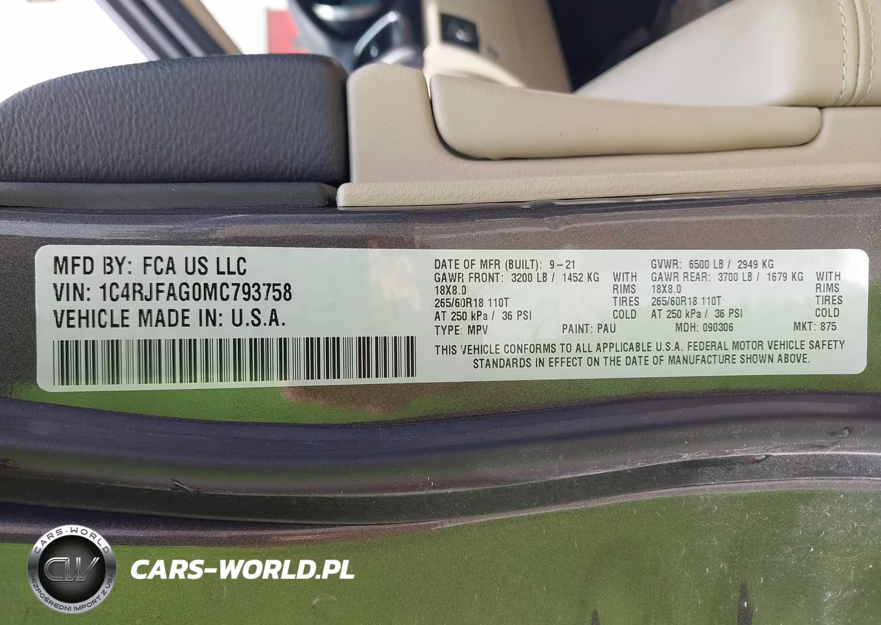 2021 Jeep Grand Cherokee Laredo E 4X4 VIN:1C4RJFAG0MC793758 - 9