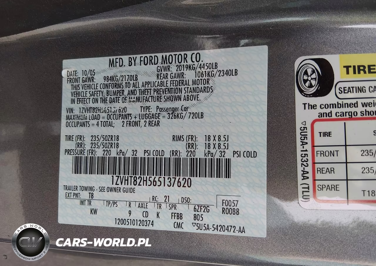 2006 Ford Mustang Gt VIN:1ZVHT82H565137620 - 9