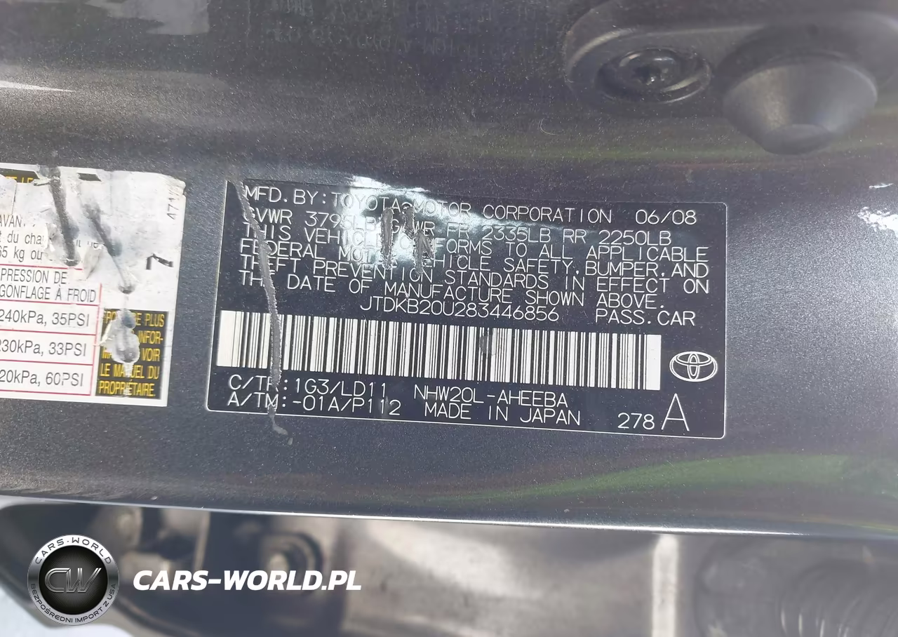 2008 Toyota Prius VIN:JTDKB20U283446856 - 9