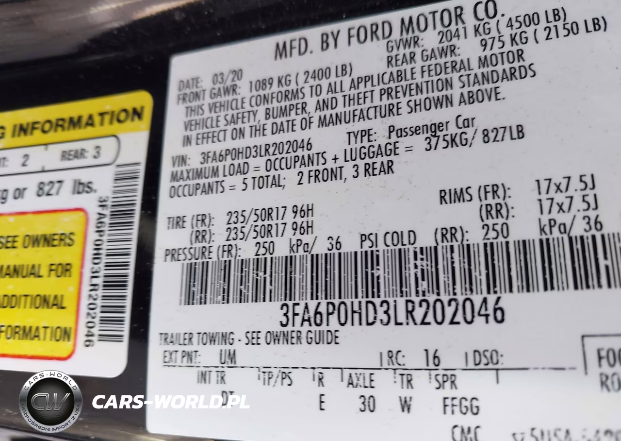 2020 Ford Fusion Se VIN:3FA6P0HD3LR202046 - 9