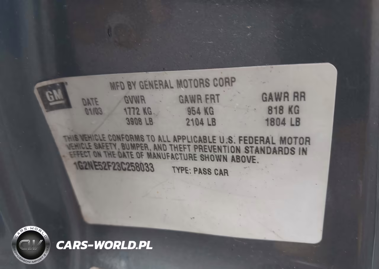 2003 Pontiac Grand Am Se VIN:1G2NE52F23C258033 - 9
