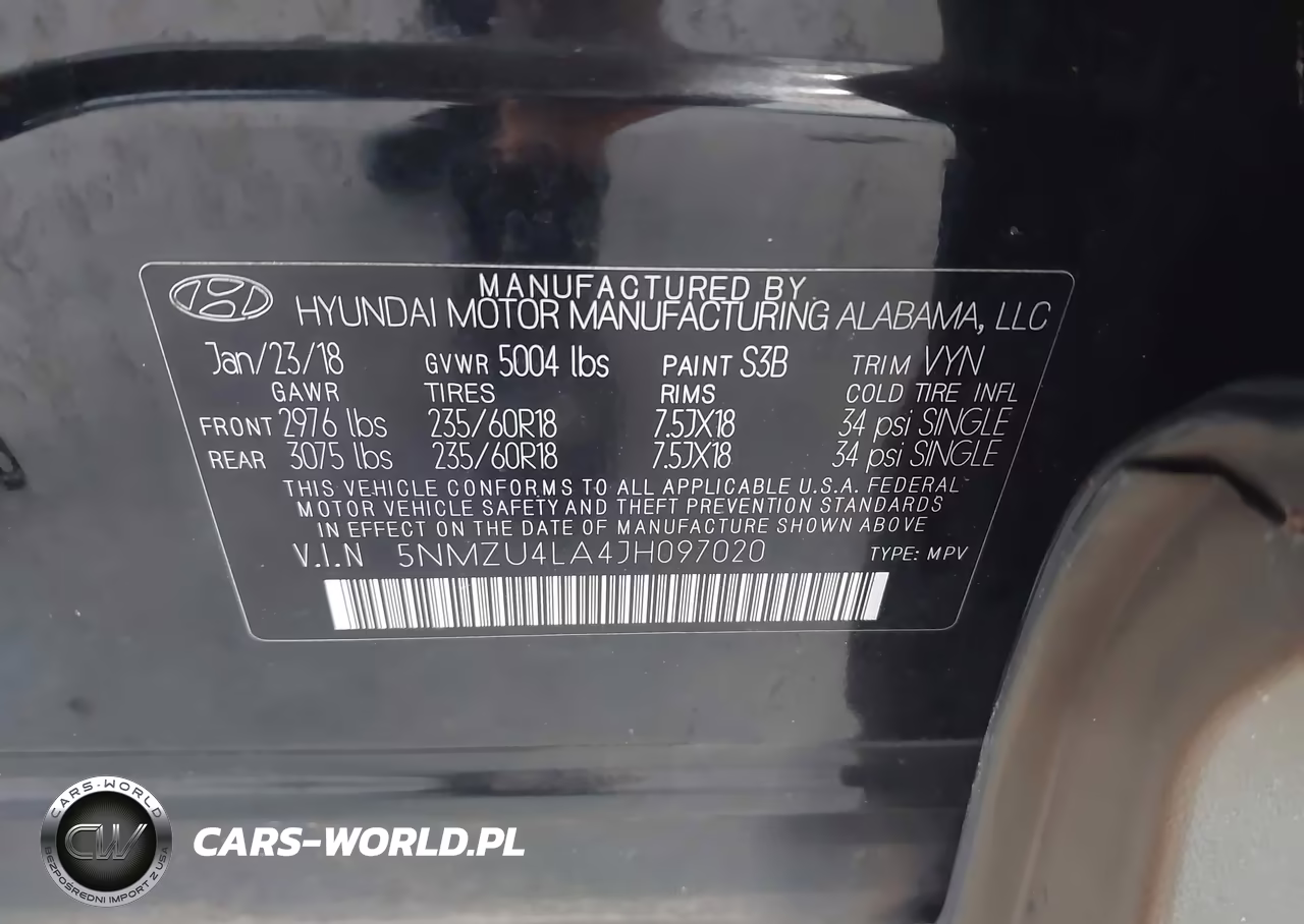 2018 Hyundai Santa Fe Sport 2.0T VIN:5NMZU4LA4JH097020 - 9
