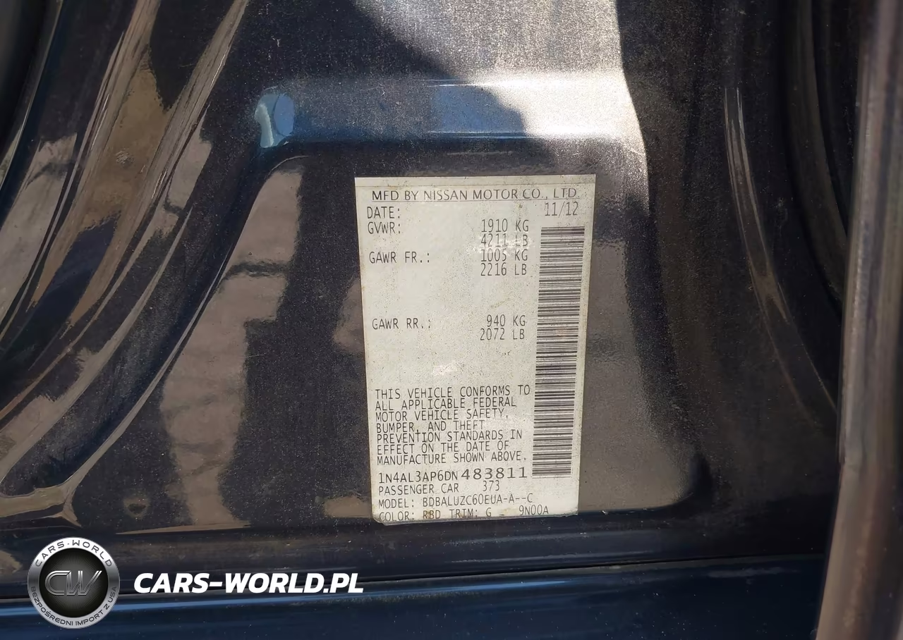 2013 Nissan Altima 2.5 Sv VIN:1N4AL3AP6DN483811 - 9