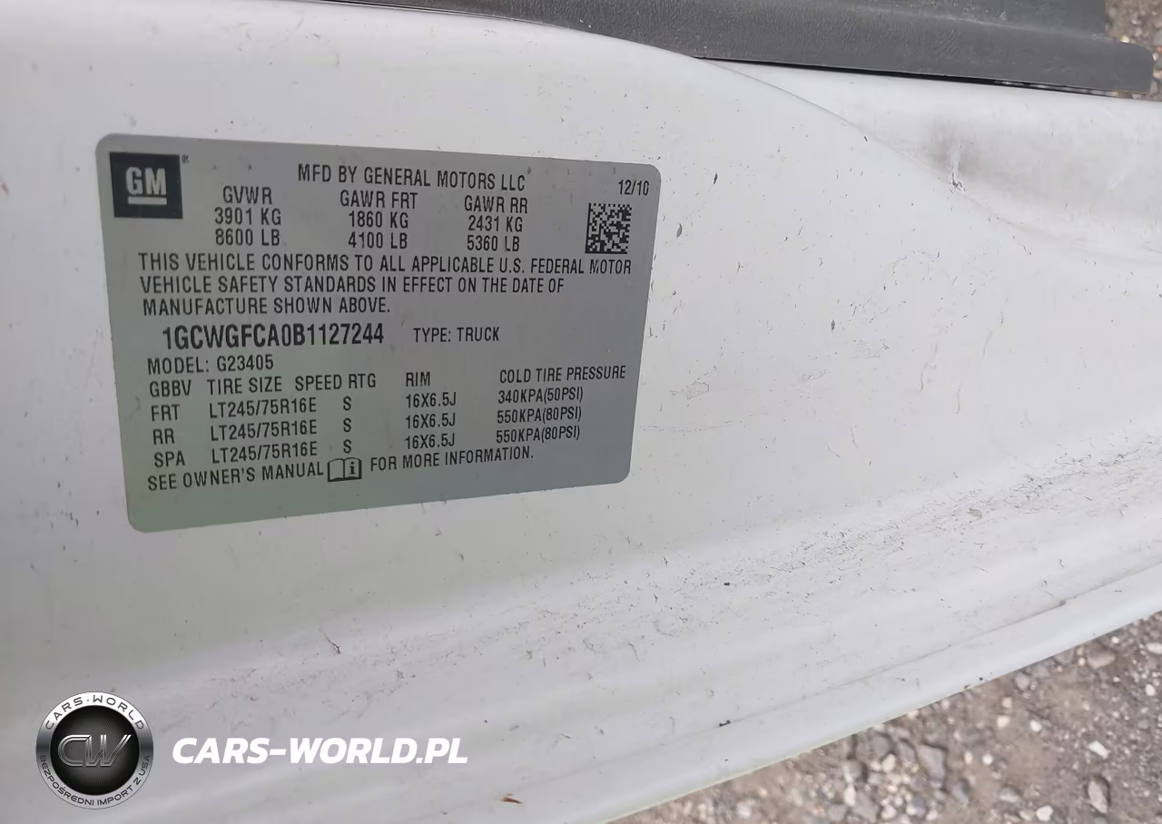 2011 Chevrolet Express 2500 Work Van VIN:1GCWGFCA0B1127244 - 9