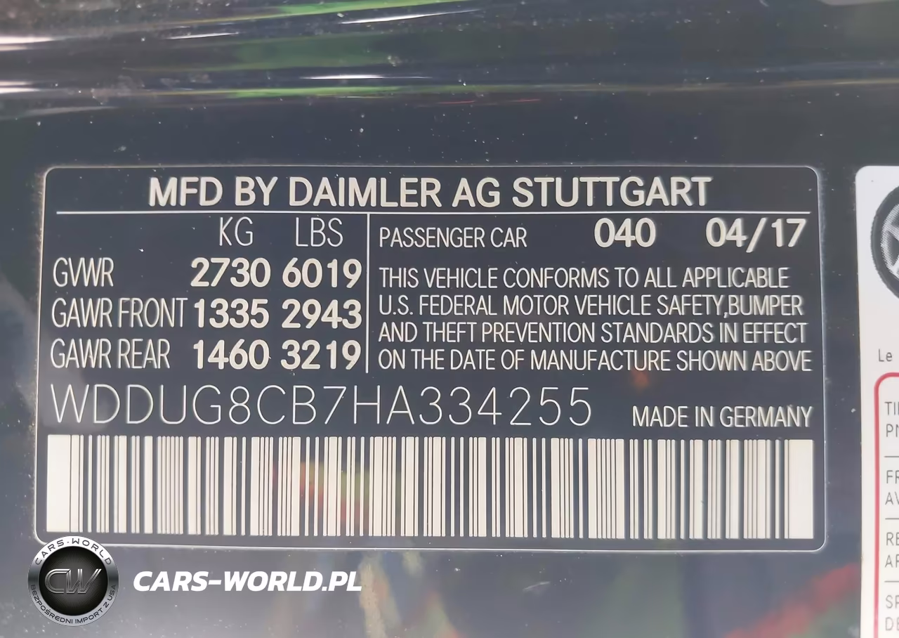 2017 Mercedes-Benz S 550 VIN:WDDUG8CB7HA334255 - 9