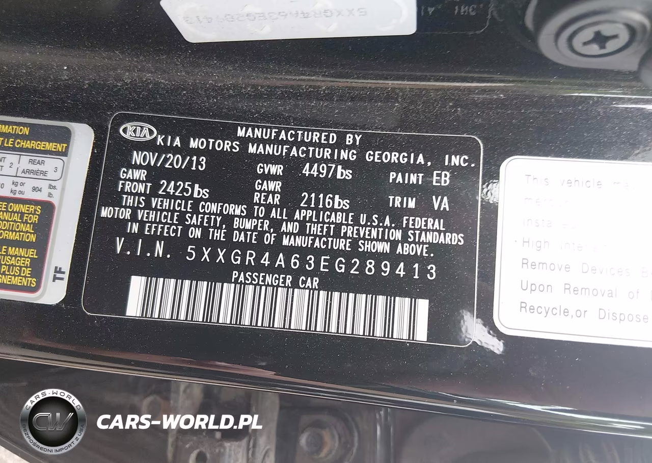 2014 Kia Optima Sxl Turbo VIN:5XXGR4A63EG289413 - 9