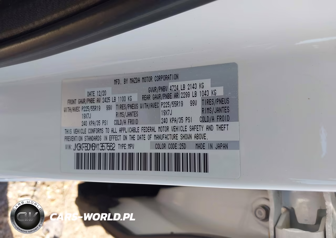 2021 Mazda Cx-5 Grand Touring VIN:JM3KFBDM6M1357562 - 9