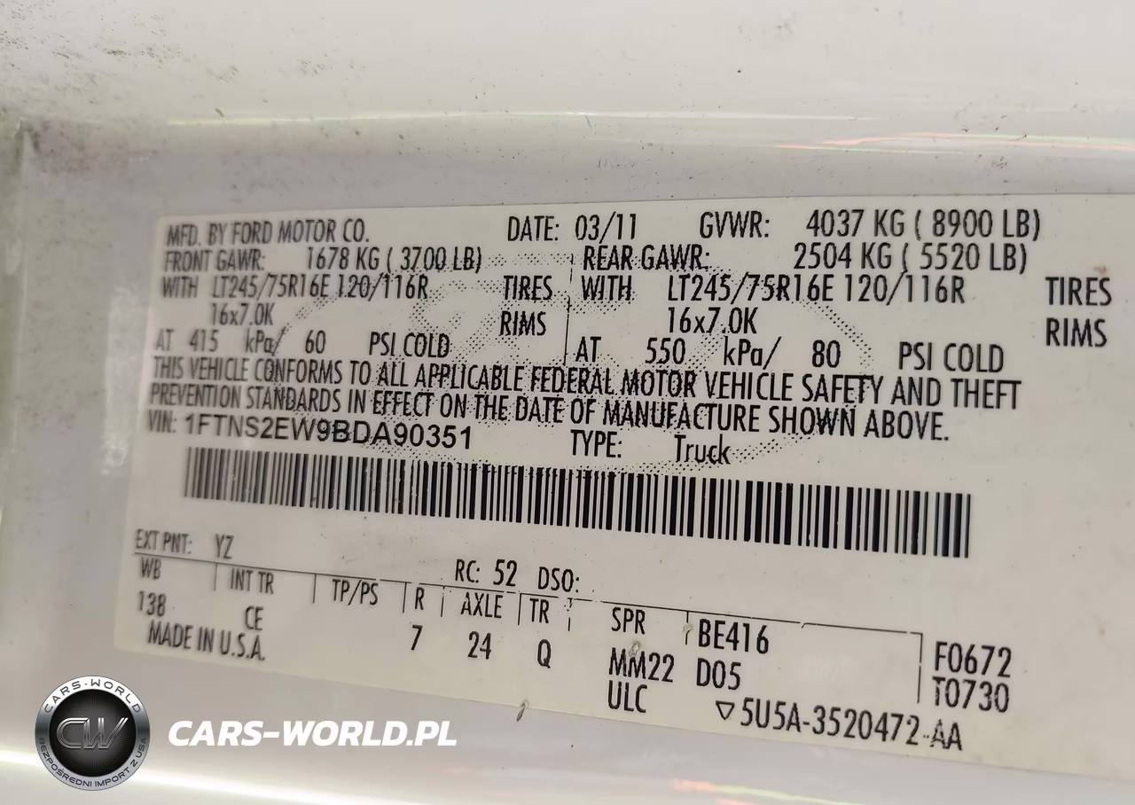 2011 Ford E-250 Commercial VIN:1FTNS2EW9BDA90351 - 9
