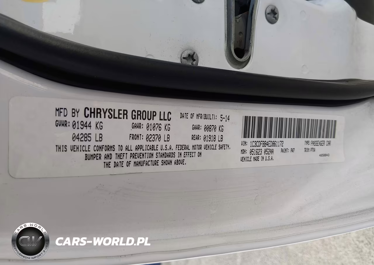 2014 Dodge Dart Sxt VIN:1C3CDFBB4ED861172 - 9
