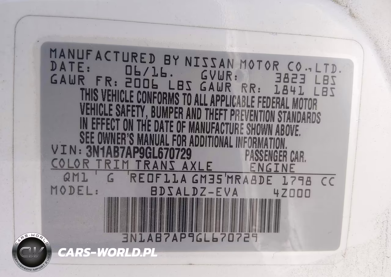 2016 Nissan Sentra Sv VIN:3N1AB7AP9GL670729 - 9