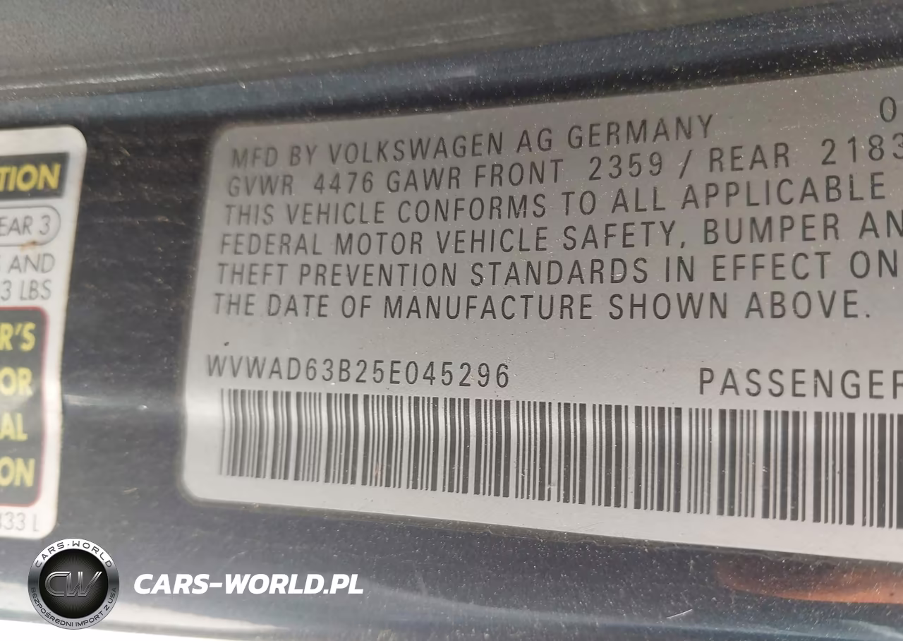 2005 Volkswagen Passat Gls 1.8T VIN:WVWAD63B25E045296 - 9