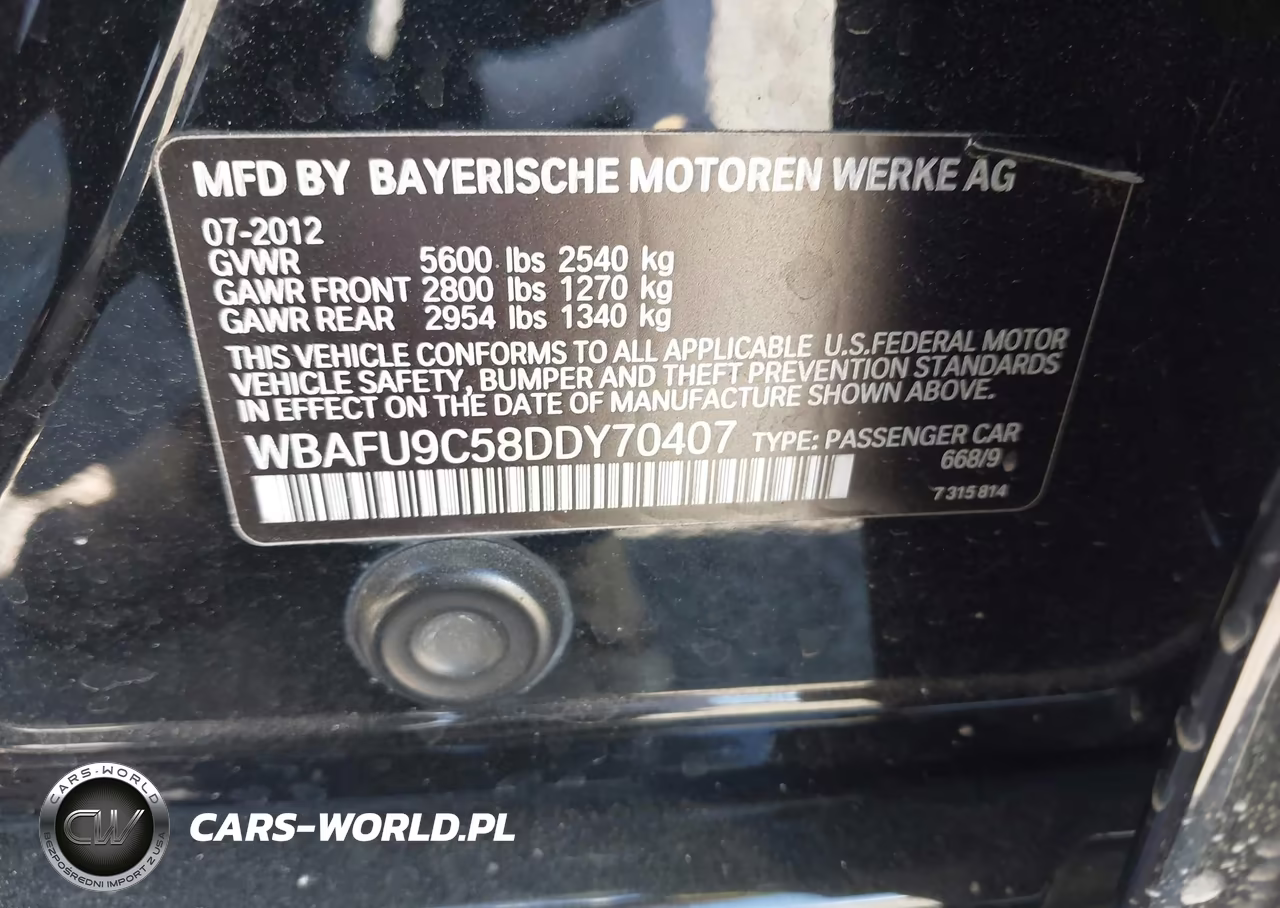 2013 BMW 550I xDrive VIN:WBAFU9C58DDY70407 - 9