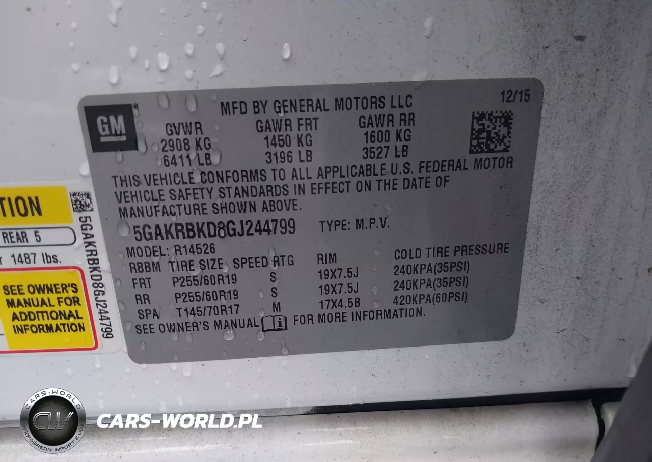 2016 Buick Enclave Leather VIN:5GAKRBKD8GJ244799 - 9