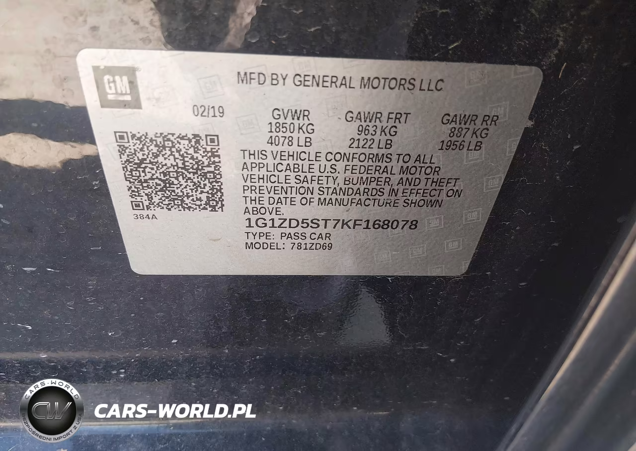 2019 Chevrolet Malibu Lt VIN:1G1ZD5ST7KF168078 - 9
