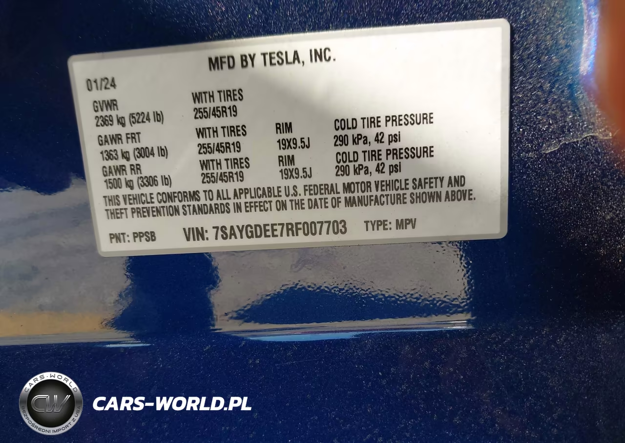 2024 Tesla Model Y Long Range Dual Motor All-Wheel Drive VIN:7SAYGDEE7RF007703 - 9