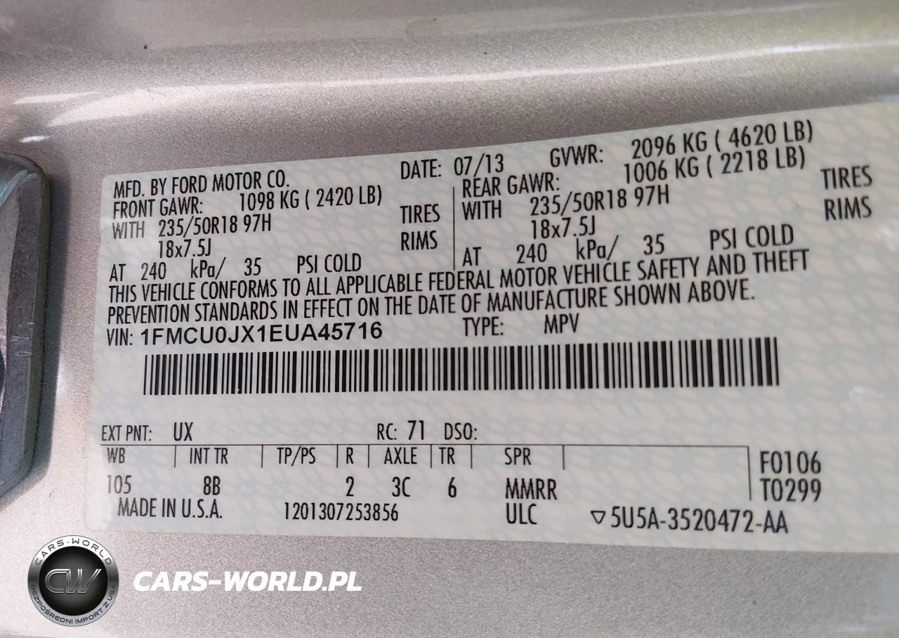 2014 Ford Escape Titanium VIN:1FMCU0JX1EUA45716 - 9