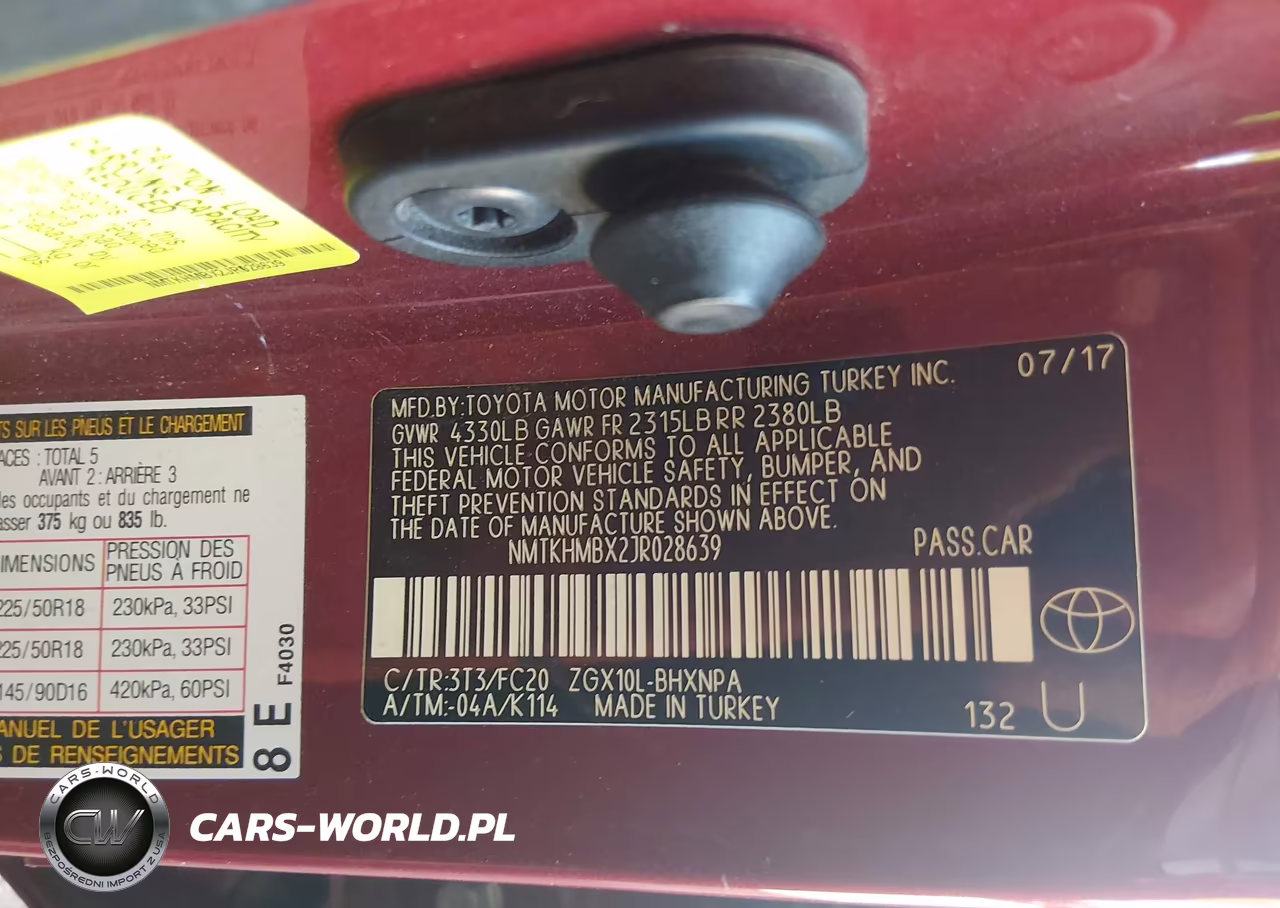 2018 Toyota C-Hr Xle VIN:NMTKHMBX2JR028639 - 9