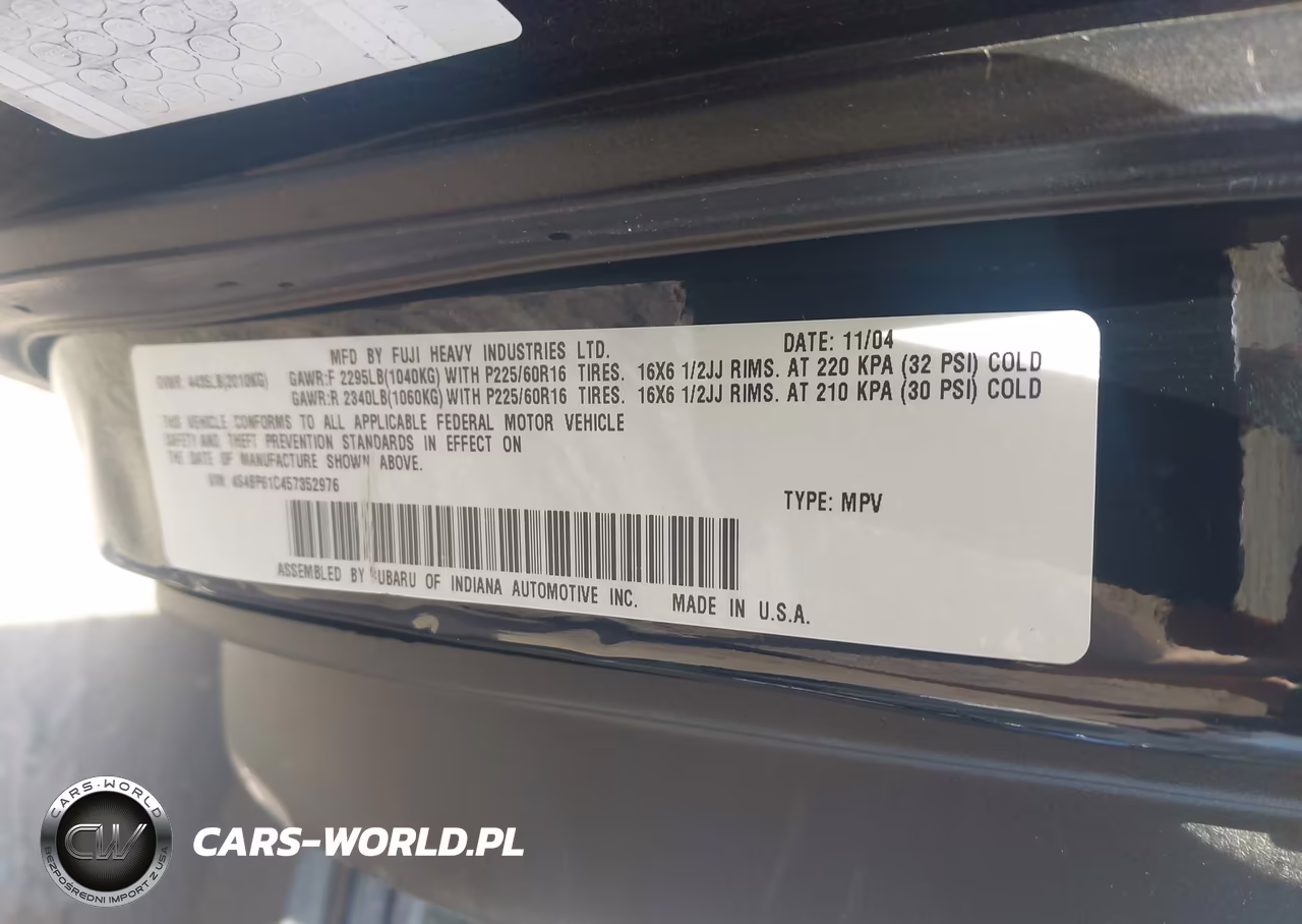 2005 Subaru Outback 2.5I VIN:4S4BP61C457352976 - 9