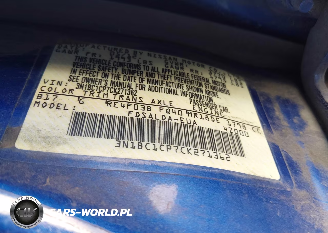 2012 Nissan Versa 1.8 S VIN:3N1BC1CP7CK271362 - 9