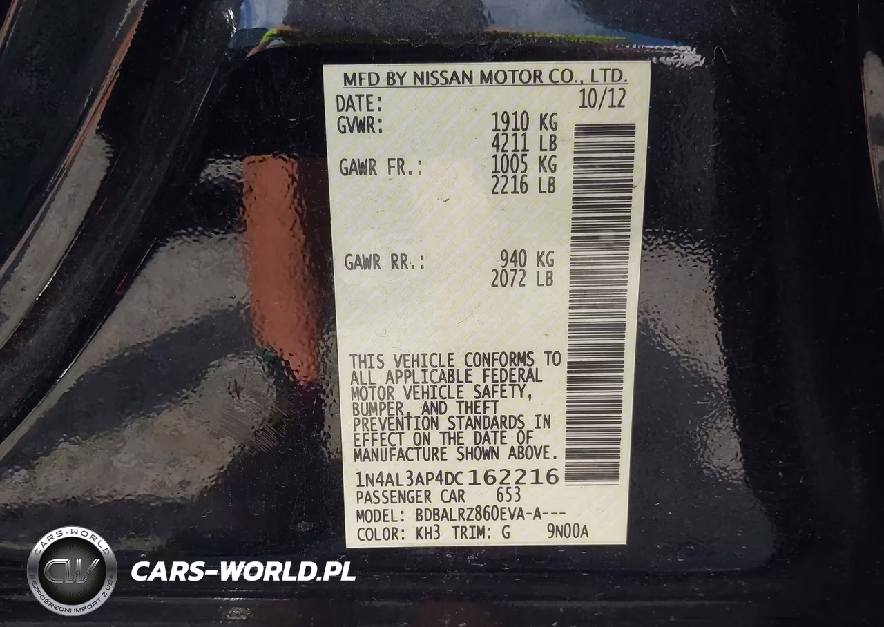 2013 Nissan Altima 2.5 S VIN:1N4AL3AP4DC162216 - 9