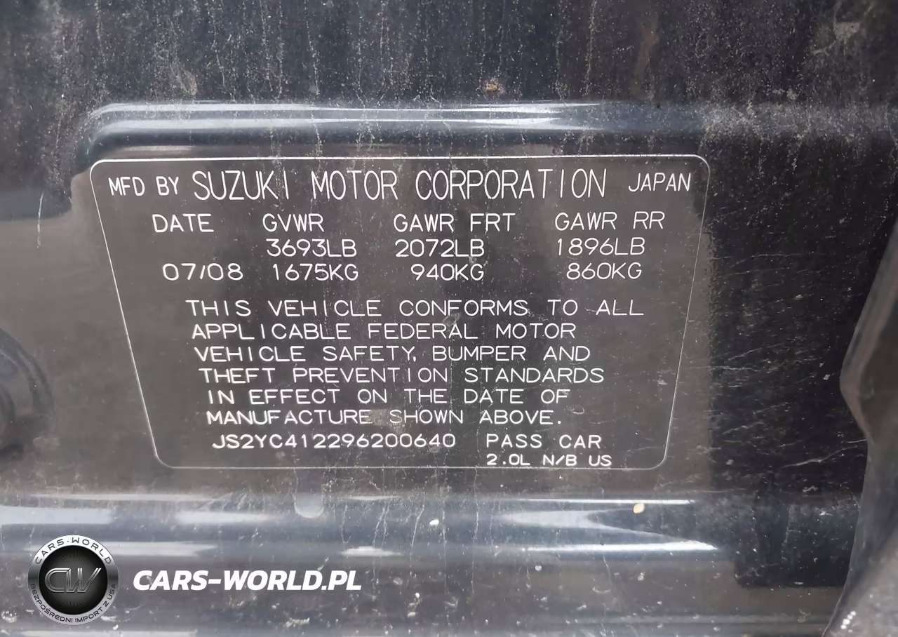 2009 Suzuki Sx4 Le-Le Popular VIN:JS2YC412296200640 - 9