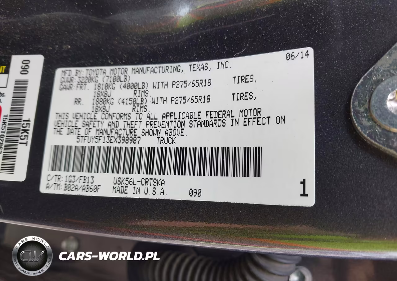 2014 Toyota Tundra Sr5 5.7L V8 VIN:5TFUY5F13EX398987 - 9