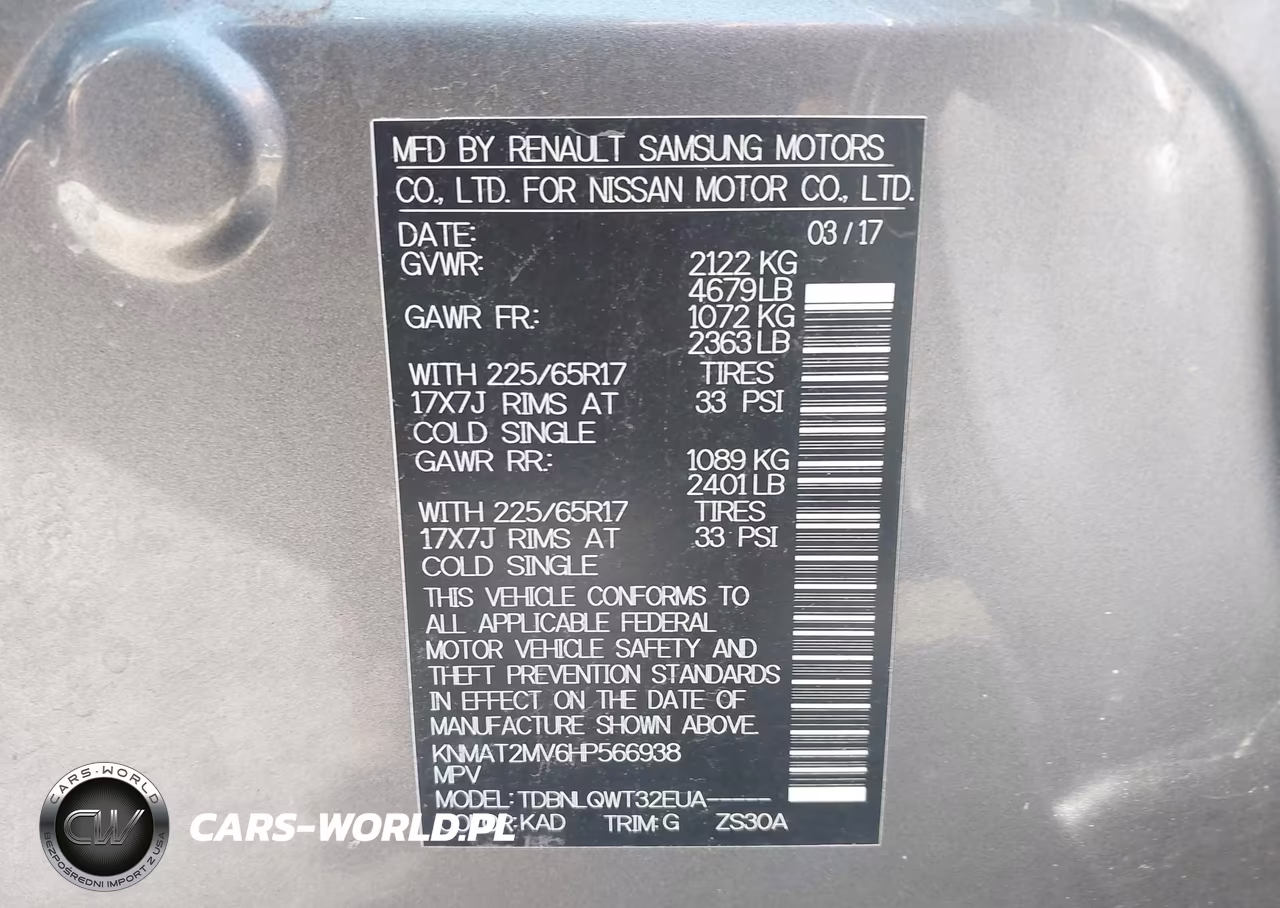 2017 Nissan Rogue Sv VIN:KNMAT2MV6HP566938 - 9