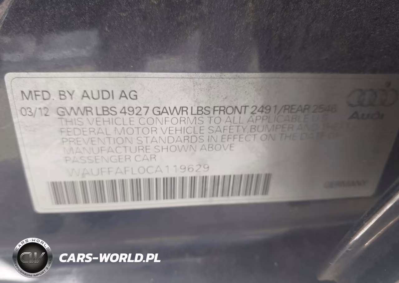 2012 Audi A4 2.0T Premium Plus VIN:WAUFFAFL0CA119629 - 9