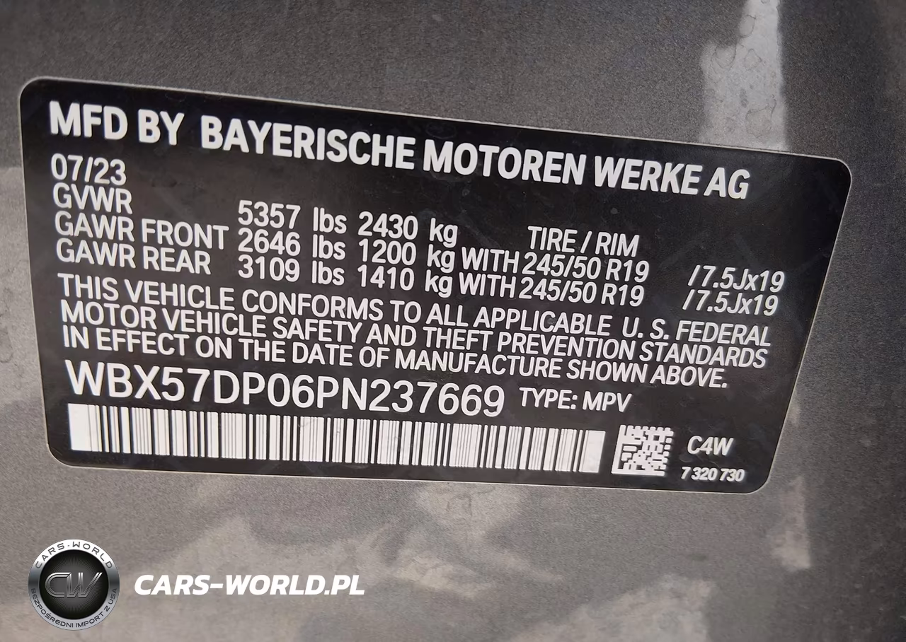2023 BMW X3 xDrive30I VIN:WBX57DP06PN237669 - 9
