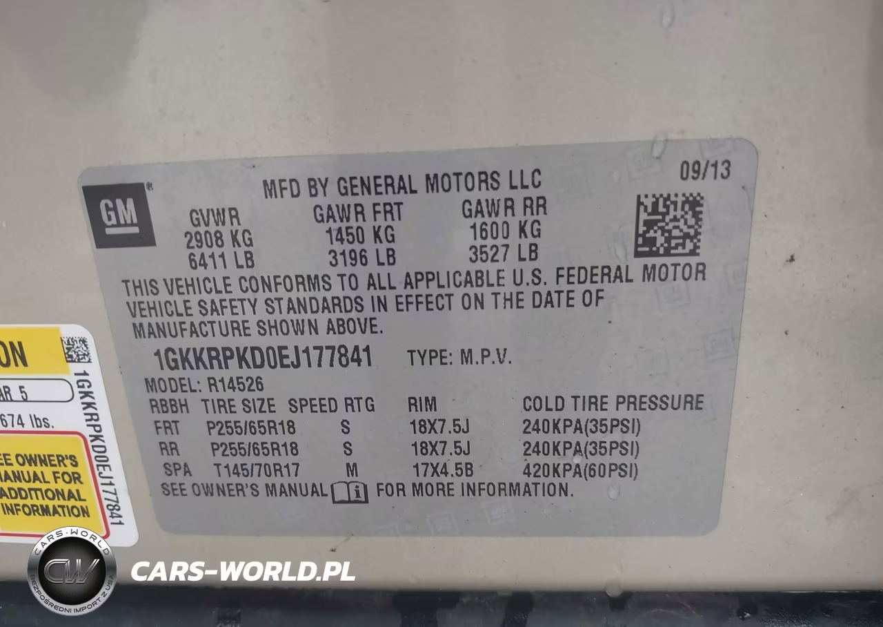 2014 GMC Acadia Sle-2 VIN:1GKKRPKD0EJ177841 - 9