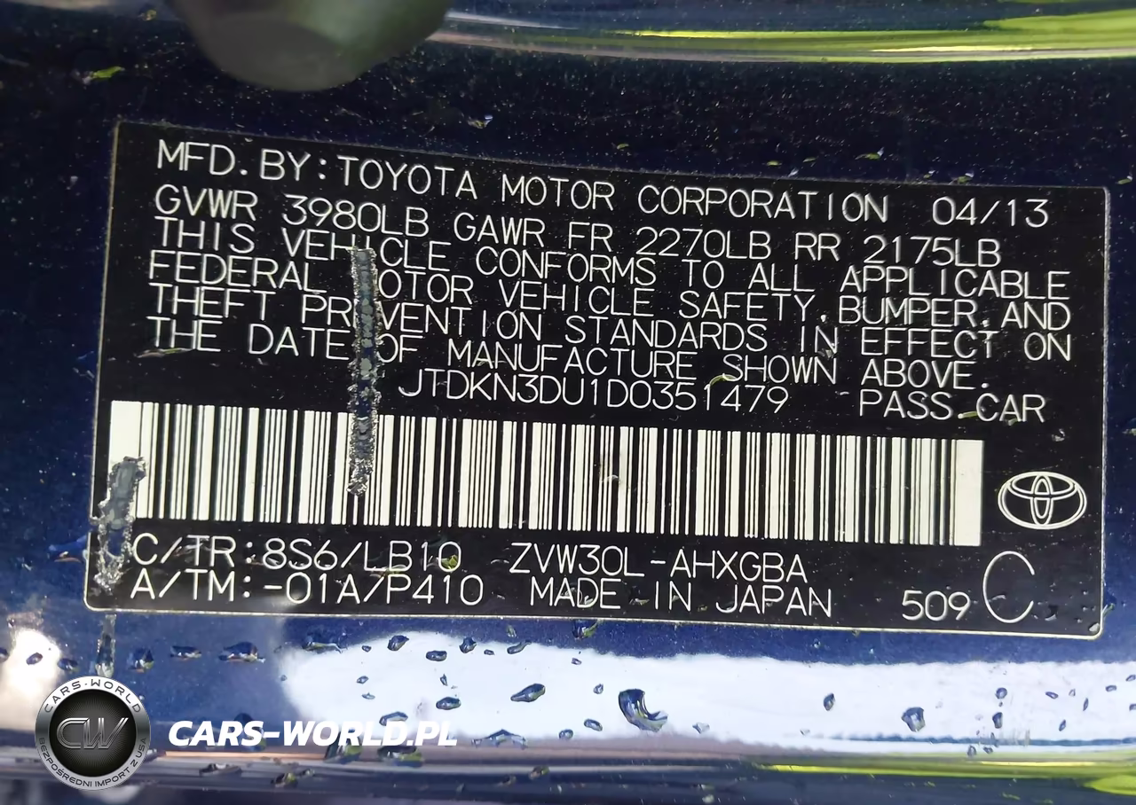 2013 Toyota Prius Four VIN:JTDKN3DU1D0351479 - 9
