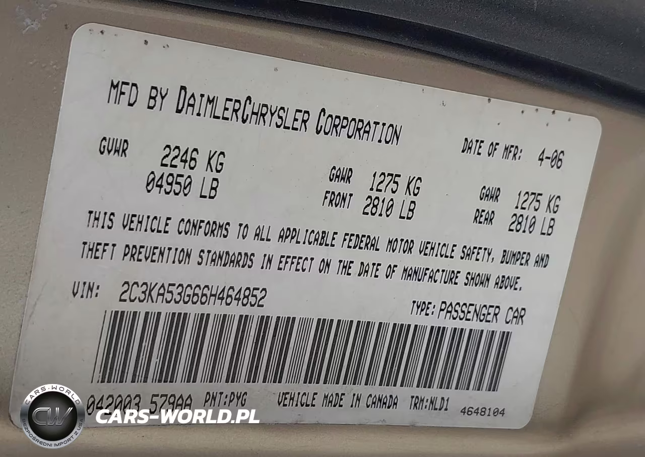 2006 Chrysler 300 Touring VIN:2C3KA53G66H464852 - 9