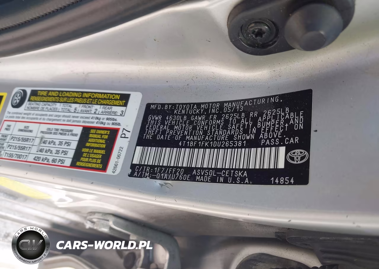 2013 Toyota Camry Se VIN:4T1BF1FK1DU265381 - 9