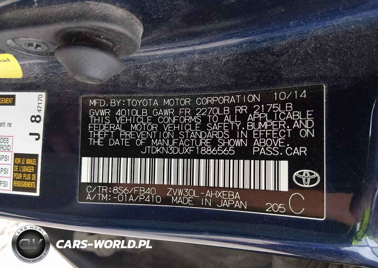2015 Toyota Prius Three VIN:JTDKN3DUXF1886565 - 8