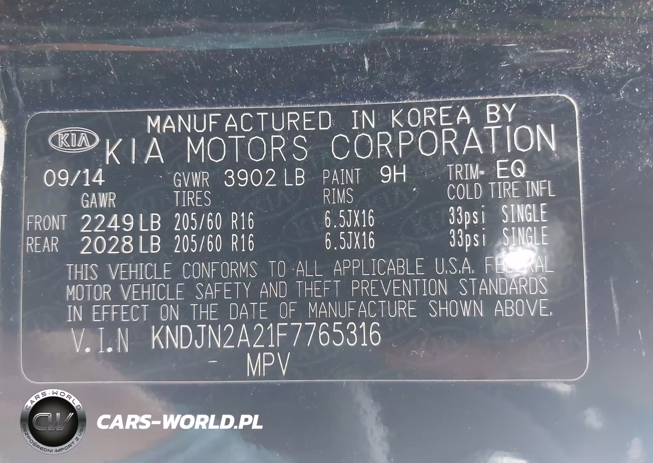 2015 Kia Soul VIN:KNDJN2A21F7765316 - 9