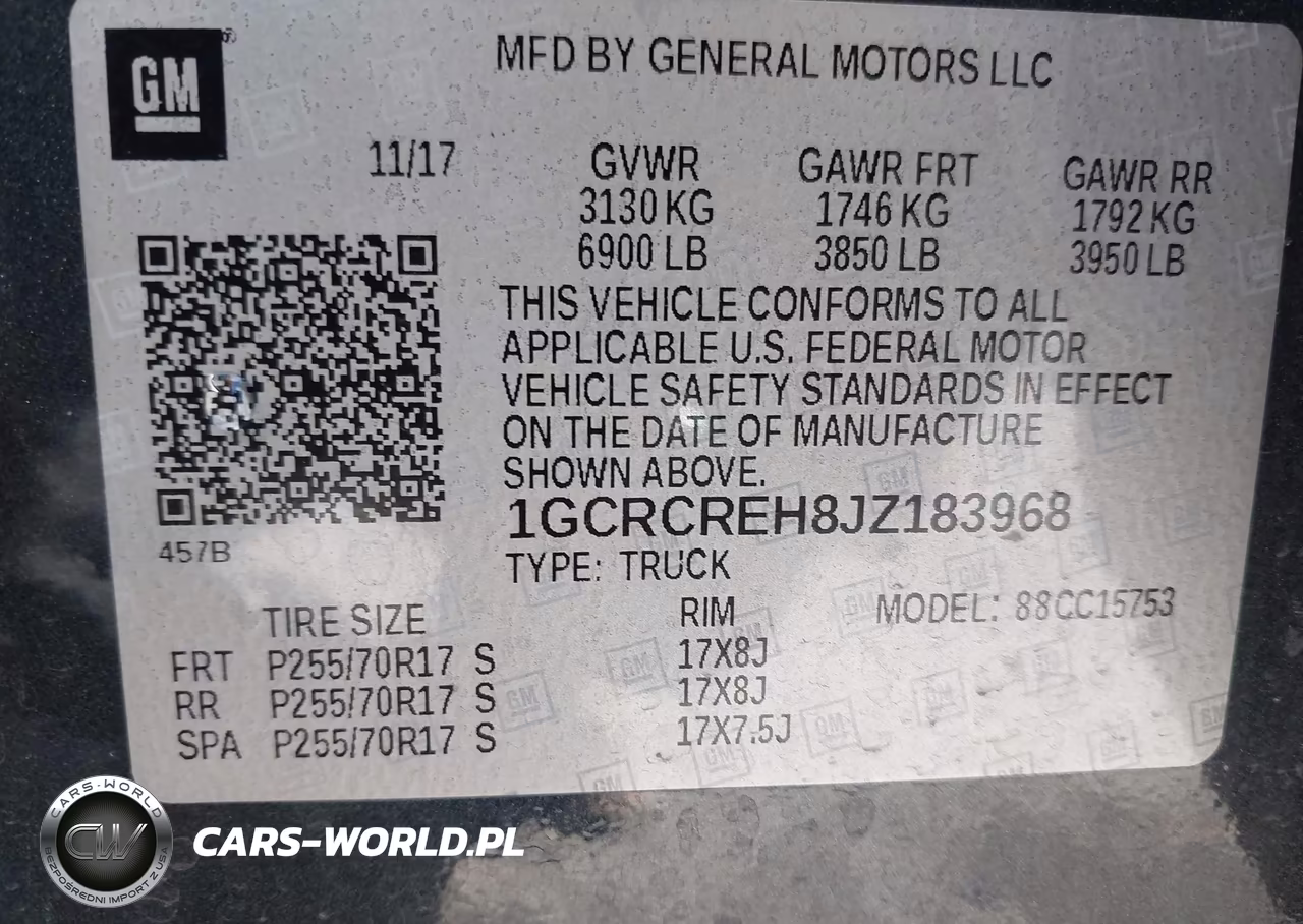 2018 Chevrolet Silverado 1500 1Lt VIN:1GCRCREH8JZ183968 - 9