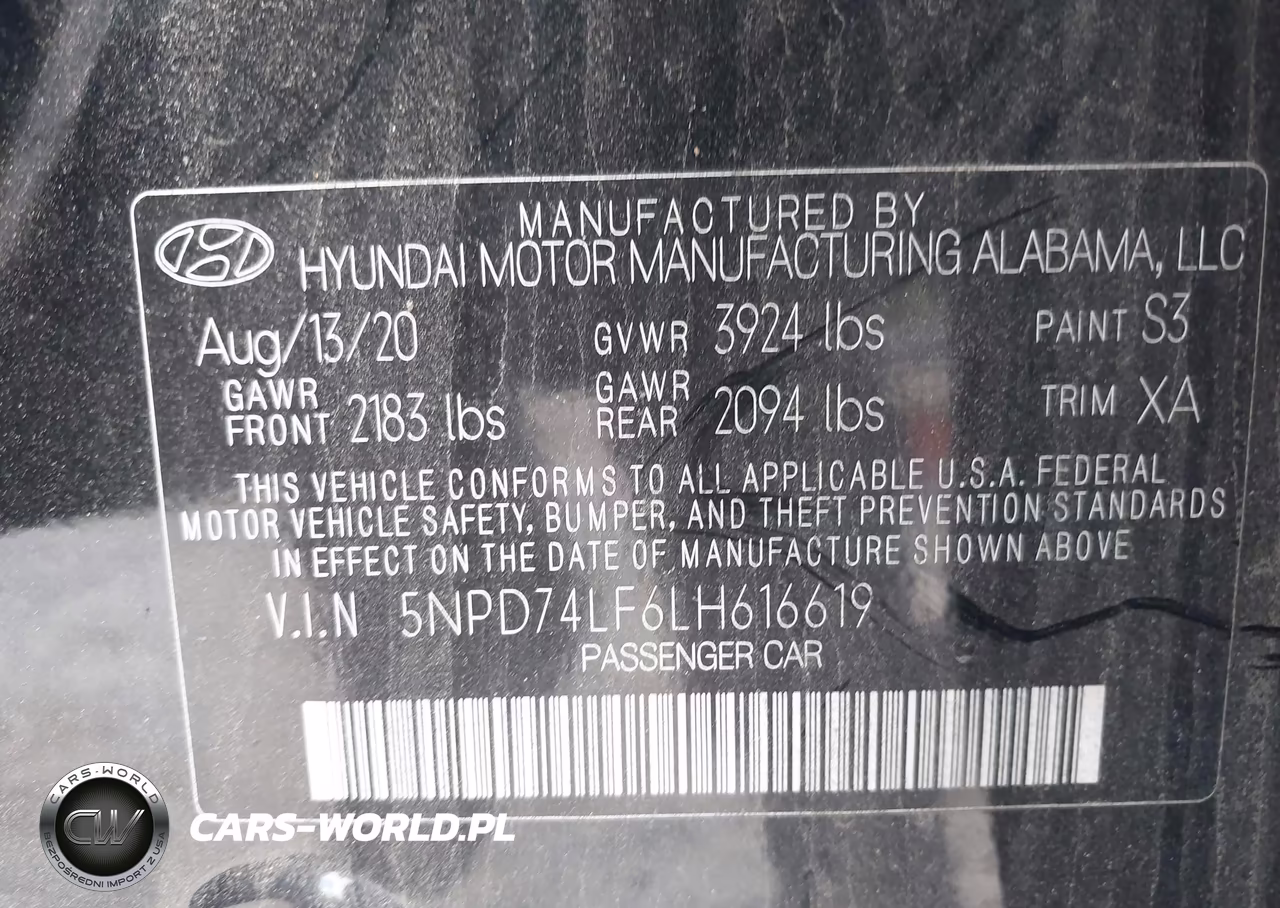 2020 Hyundai Elantra Se VIN:5NPD74LF6LH616619 - 9