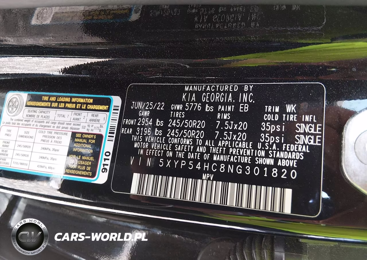 2022 Kia Telluride Sx VIN:5XYP54HC8NG301820 - 9