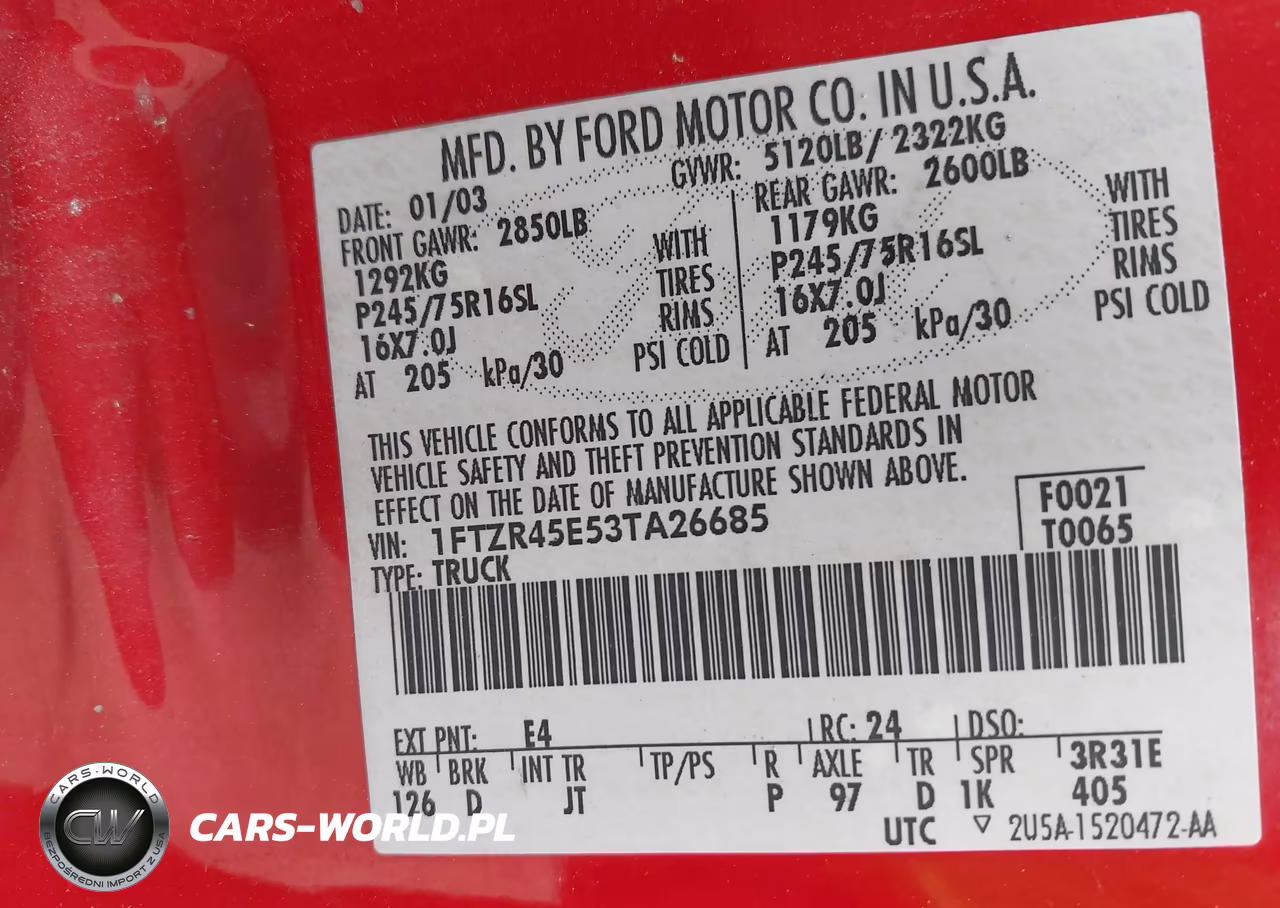 2003 Ford Ranger Edge-Xlt VIN:1FTZR45E53TA26685 - 9