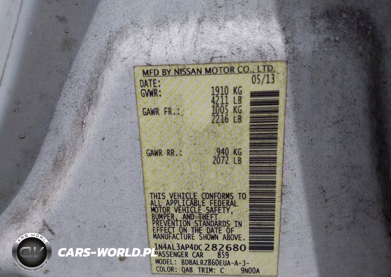 2013 Nissan Altima 2.5 S VIN:1N4AL3AP4DC282680 - 9