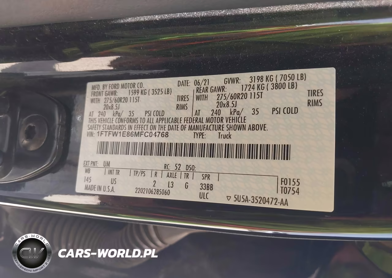 2021 Ford F-150 Xlt VIN:1FTFW1E86MFC04768 - 9