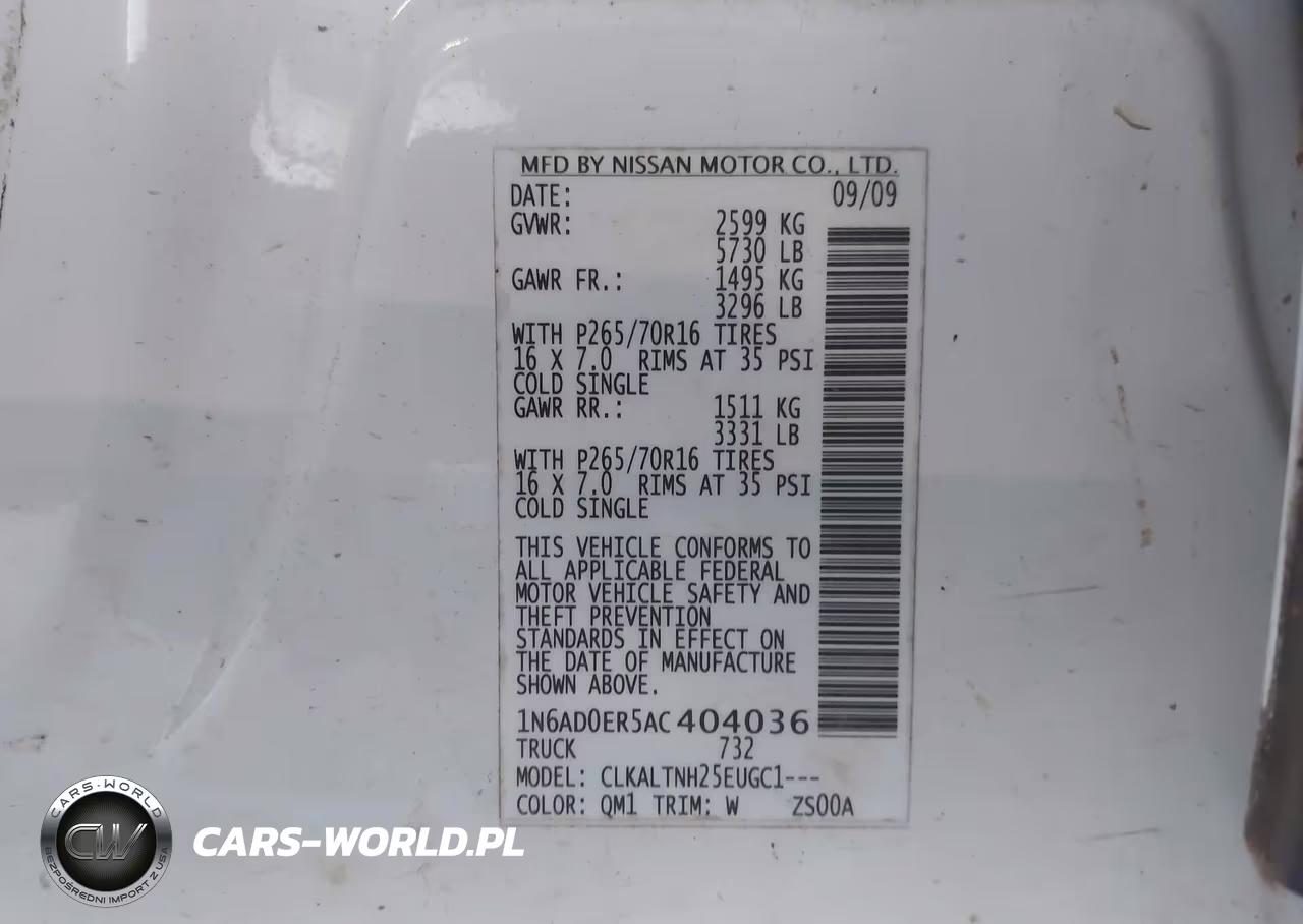2010 Nissan Frontier Se VIN:1N6AD0ER5AC404036 - 9