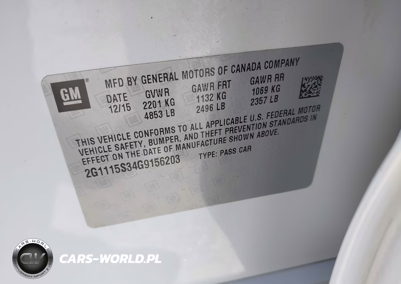 2016 Chevrolet Impala 2Lt VIN:2G1115S34G9156203 - 9