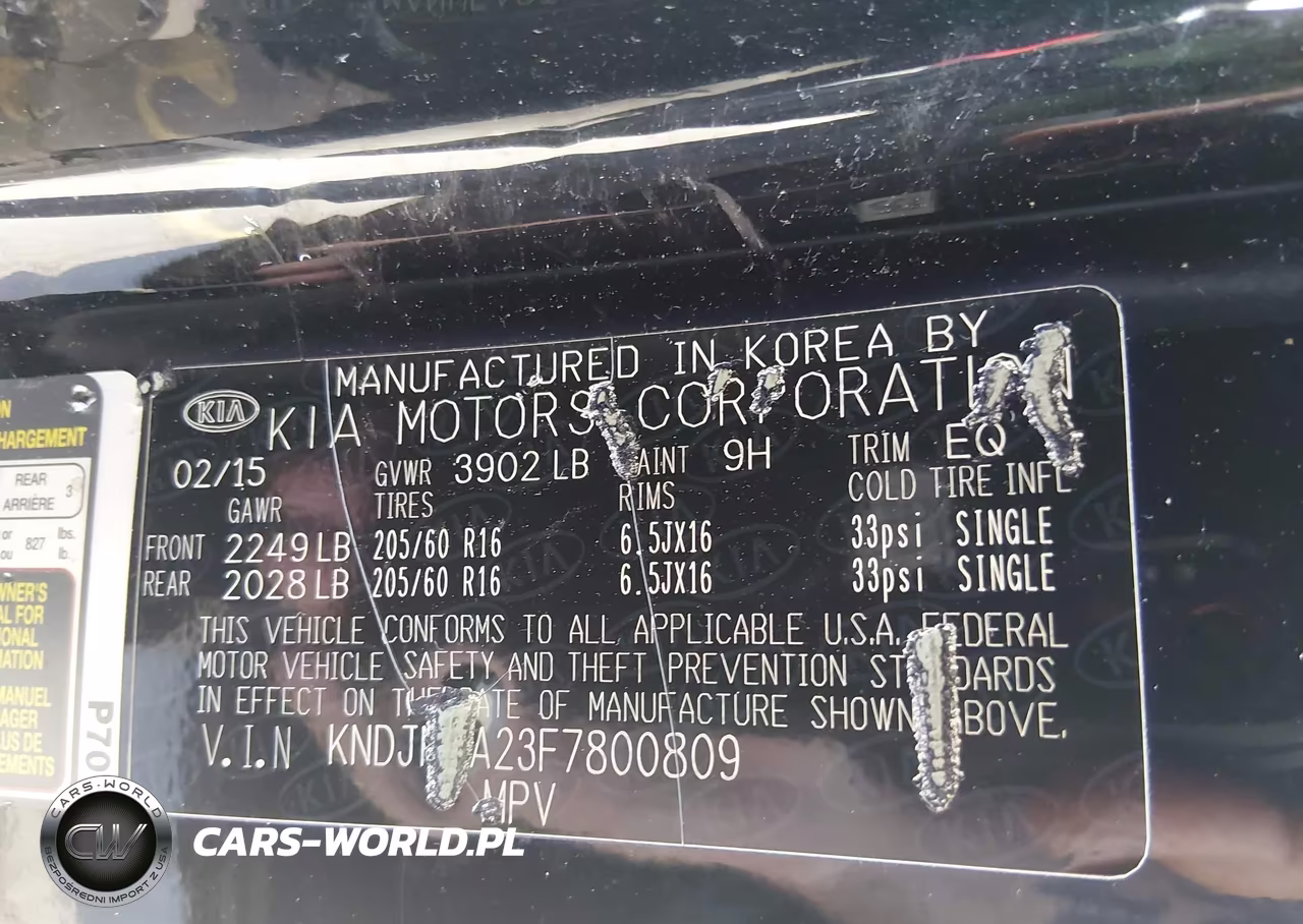 2015 Kia Soul Base VIN:KNDJN2A23F7800809 - 9